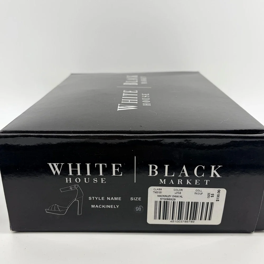 White House Black Market Teal Snake Embossed Platform Heels Size 9.5‎